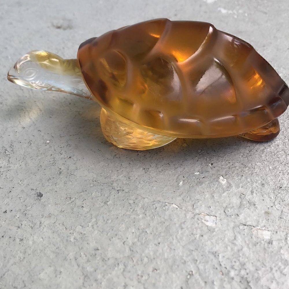 Lalique amber turtle   - Picture 4 of 6